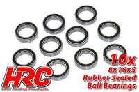 Ball Bearings - metric - 12x18x4mm Rubber sealed (10 pcs)