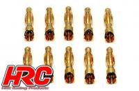 Connector - 4.0mm - Stripe Style - Male (10 pcs) - Gold