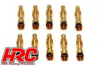 Stecker - 4.0mm - Stripe Style - männchen (10 Stk.) - Gold