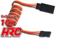 Servo Extension Cable - Male/Female - JR - 40cm Long - BULK 10 pcs-22AWG
