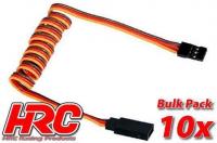 Servo Extension Cable - Male/Female - JR - 60cm Long - BULK 10 pcs-22AWG