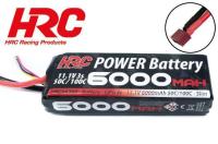 Batteria - LiPo 3S - 11.1V 6000mAh 50C/100C - No Case - Slim LCG- Ultra-T Connetore 128x43x28mm