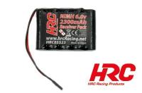 Accu - 5 Eléments - Accu récepteur - 6V 2300mAh NiMH - AA plat - prise JR 70x50x15mm