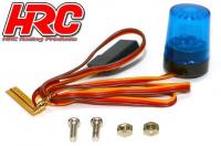 Set d'éclairage - 1/10 TC- LED - Prise JR - Gyrophare de toit V5 - Bleu 17x11mm