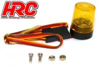 Set d'éclairage - 1/10 TC- LED - Prise JR - Gyrophare de toit V5 - Orange 17x11mm