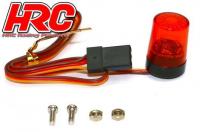Light Kit - 1/10 TC- LED - JR Plug - Single Roof Flashing Light V5 - Red
