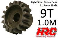 Pinion Gear - 1.0M / 3.17mm Shaft - Steel - Light - 9T