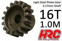 Pinion Gear - 1.0M / 3.17mm Shaft - Steel - Light - 16T