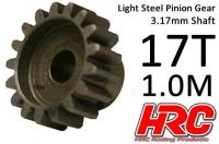 Pinion Gear - 1.0M / 3.17mm Shaft - Steel - Light - 17T