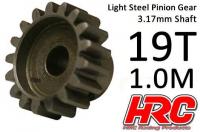 Pinion Gear - 1.0M / 3.17mm Shaft - Steel - Light - 19T