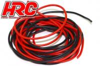 Kabel - 22 AWG / 0.33mm2 - Rot und Schwarz - Flach (2m)