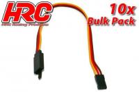 Servo Extension Cable - with Clip - Male/Female - JR - 30cm Long - BULK 10 pcs-22AWG