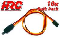 Servo Extension Cable - with Clip - Male/Female - JR - 50cm Long - BULK 10 pcs-22AWG