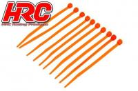 Tie-Wraps - Short (100mm) - Orange (10 pcs)
