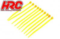 Tie-Wraps - Court (100mm) - Jaune (10 pces)