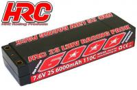 Batteria - LiPo HV  2S - 7.6V 6000mAh 110C - RC Car - Hard Case - Connettore 5mm 138x46x25mm