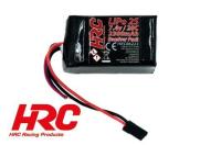 Accu - LiPo 2S - 7.4V 2300mAh 20C - No Case - Accu récepteur - Hump Style - Prise JR 33.5*32*55mm