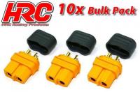 Connector - XT60 with CAP - Female (10 pcs) - Gold