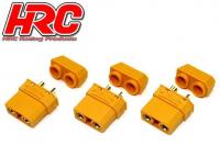 Connector - XT90 with CAP - Female (3 pcs) - Gold