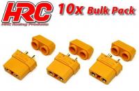 Connector - XT90 with CAP - Female (10 pcs) - Gold