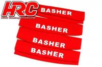 Option Part - 1/10 Off Road - Shock Socks 80x20-25mm - - Red (4pcs)