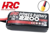 Accu - LiPo 3S - 11.1V 2200mAh 70C - No Case - XT60 - 90x35x26mm