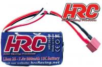 Battery - Li-Ion 2s - 7.4V 800mAh 15C - No Case - Ultra T - 55 x 34 x 17mm