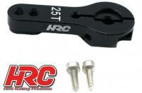 Servo Arm - Pro - Aluminum Clamp Type - Single - 35mm - 25T - black (Futaba / Sävox / Power HD / Orion)