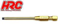 Tool - HEX tip for electric screwdriver - Titanium coated - 3.0mm