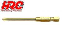 Tool - HEX tip for electric screwdriver - Titanium coated - 4+mm