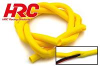 Câble -  Gaine de protection WRAP - Super Soft - jaune - 6mm pour câble de servo (1m)