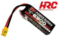 Accu - LiPo 4S - 14.8V 6900mAh 75C - No Case - XT90AS - 135x43x42mm