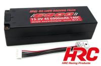 Battery - LiPo HV 4S - 15.2V 6900mAh 140C Graphene Hard Case Slim LCG - 5mm Plug 37x47x139 mm