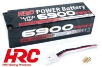 Battery - LiPo HV 4S - 15.2V 6900mAh 140C Graphene Hard Case Slim LCG - 5mm Plug 139x47x37mm