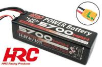 Batteria - LiPo 4S - 14.8V 5700mAh 100C - Hard Case SLIM LCG - XT90AS 138x47x37mm