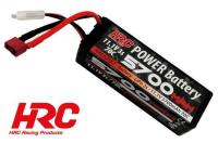 Batteria - LiPo 3S - 11.1V 5700mAh 70C - RC Car - HRC 5700 - Hard Case - Ultra-T 138.5x46.5x38mm