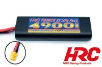 Battery- LiPo 2S - 7.4V 4900mAh 30C - Rounded Hard Case - XT60 46.5*25*138,5mm