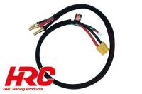 Cavo del caricabatterie - XT60 (F) a 4&5 mm Bullet (M) dritto e bilanciatore JST per valigetta rigida - 50 cm tipo WRAP - Oro