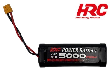 Accu - 6 celle - NiMH - 7,2V 5000mAh - Stick - XT60 - 130x45x25mm