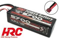 Batteria - LiPo 4S - 14.8V 5700mAh 100C - Hard Case Slim LCG- Ultra T - 138x47x37mm