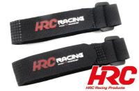 Klettband mit Öse - schwarz mit Logo - 15x300mm