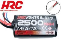 Batteria - LiOn 2S - 7,4 V 2500 mAh 12C - RC Tank - Tamiya (M) 70 x 37 x 29 mm