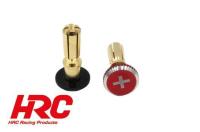 Connecteur - 5 mm - mâle - LOCK UP Systeme fermeture (1 paire) - doré