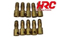Connector - 3.5mm - Stripe Style - Male (10 pcs) - Gold