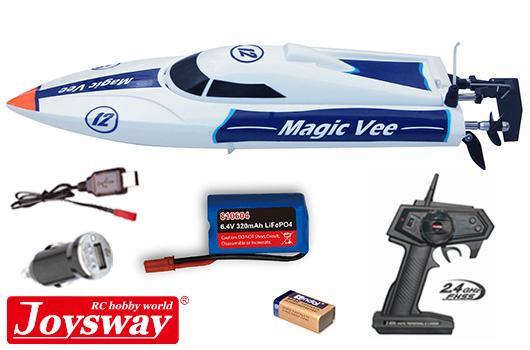 Joysway - JOY8106V5 - Race Boat - Electric - RTR - Magic Vee V5 - with 6.4V 320mAh LiFe & USB/12V Charger