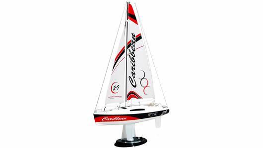 Joysway - JOY8802 - Sail Boat - RTR - Caribbean Yacht Red -  J2C02 radio Mode 2