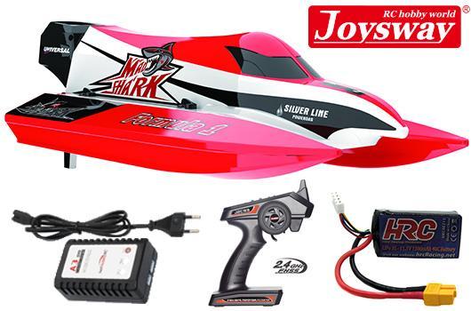 Joysway - JOY8205V2-PLUS - Race Boat - Electric - RTR - Mad Shark V2 - BRUSHLESS - HRC COMBO - 11.1V 1500mAh 40C LiPo & AC Balance Charger