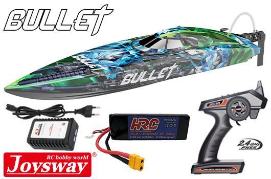 Joysway - JOY8301V4-PLUS - Race Boat - Electric - RTR - Bullet V4 - HRC Combo - 2 x 7.4V 4400mAh 40C LiPo & AC Balance Charger