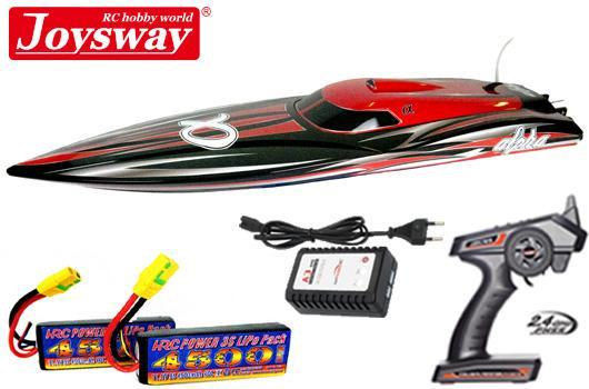 Joysway - JOY8901R-PLUS - Race Boat - Electric - RTR - Alpha - BRUSHLESS - HRC COMBO 2x 11.1V 4500mAh 40C LiPo - red color