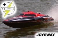 Race Boat - Electric - RTR - Alpha - BRUSHLESS  - HRC COMBO 2x 11.1V 4500mAh 40C LiPo - red color